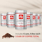 illy Classico Medium Roast Whole Bean Coffee, 100% Arabica, 8.8 oz, 6 Pack - 8003753154497