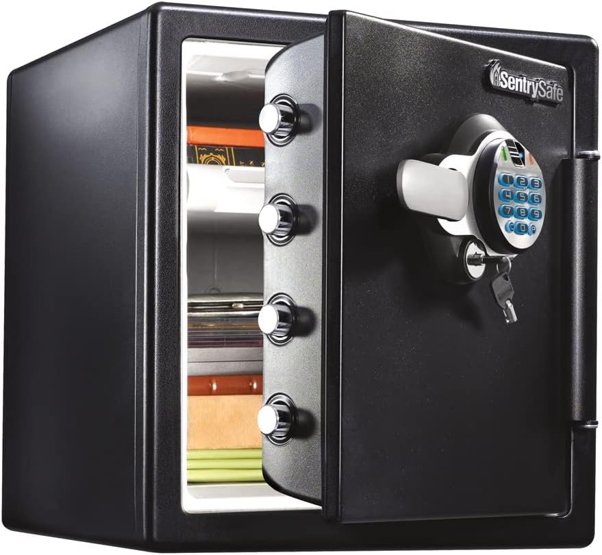 1.23 Cu Ft Waterproof And Fireproof Digital Safe Box - Alloy Steel