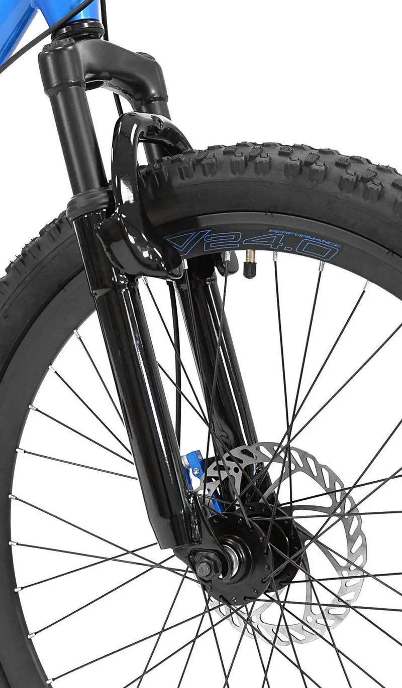 Genesis Boys Mountain Bike, Blue, Aluminum Frame, 24 inch, 8-Speed, Disc Brakes - 92420