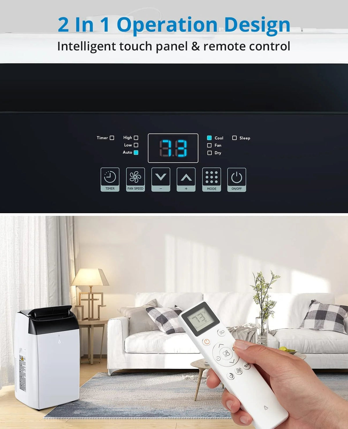 EastVita Portable Air Conditioner 10000 BTU With Remote Control And Window Kit