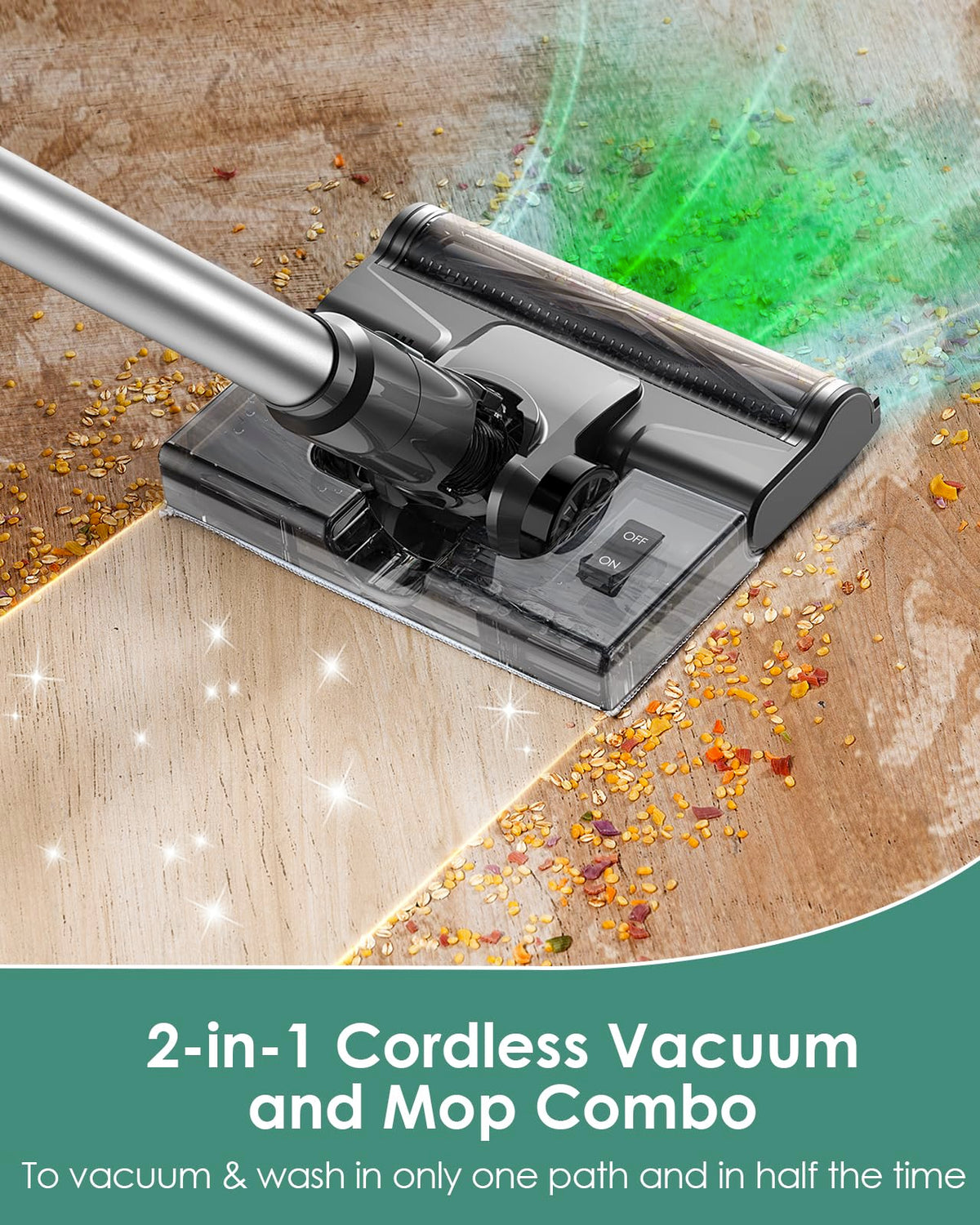 Cordless 2-in-1 Vacuum Cleaner And Mop Combo - 35Kpa