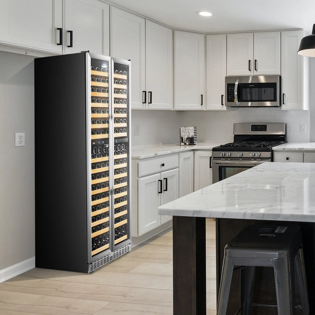 Lanbo 32 Inch 287 Bottle Dual Zone Compressor Freestanding Wine Refrigerator - LW328DD