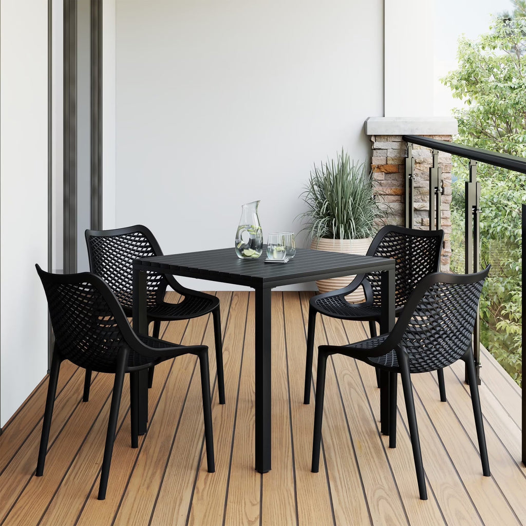 WestinTrends 5-Piece Outdoor Patio Dining Set, Olive Green - Playa