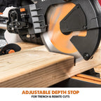 Evolution Dual Bevel Sliding Miter Saw With 10 in Multi-Material Cutting Blade - R255SMS-DB+