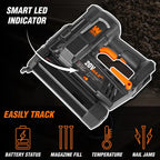 WEN 20V Max Cordless 18-Gauge Brad Nailer With 2.0Ah Battery And Charger - 100 Nail Capacity