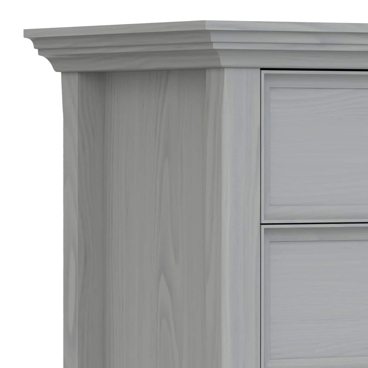 Solid Wood Nightstand With 2 Drawers And Open Shelf, 16 in D x 24 in W x 26 in H