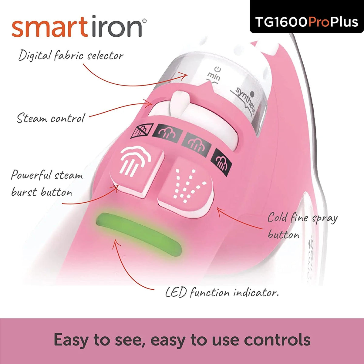 Oliso Pro Plus Ceramic-Coated Steam Iron