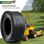 WANDA Lawn Mower Turf Tire Set of 4, 15x6-6 Front and 20x10-8 Rear, 4PR - P332