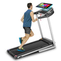 Folding Treadmill With 10 in HD Touchscreen, 3.25HP, 0.5-9MPH, WiFi - Silver