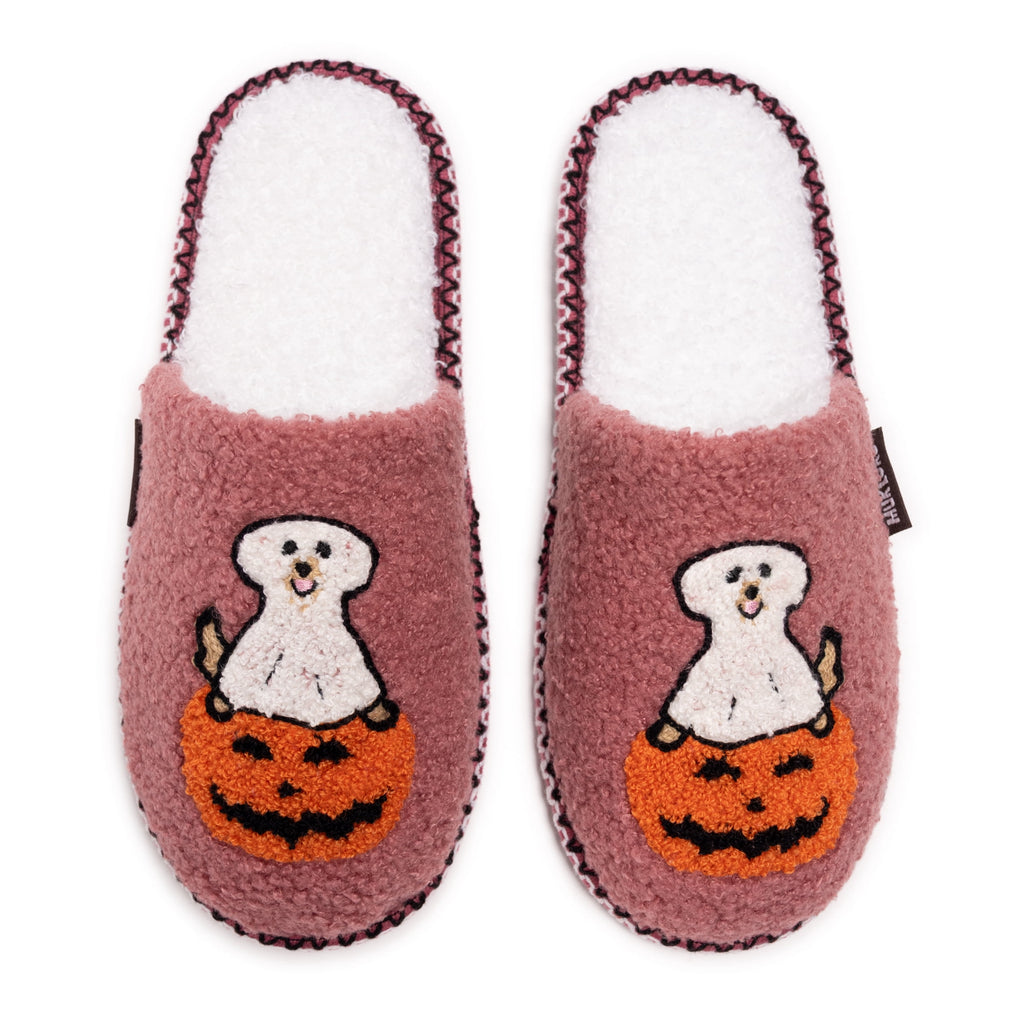 MUK LUKS Women's Punch Needle Fall Halloween Novelty Scuff Slipper