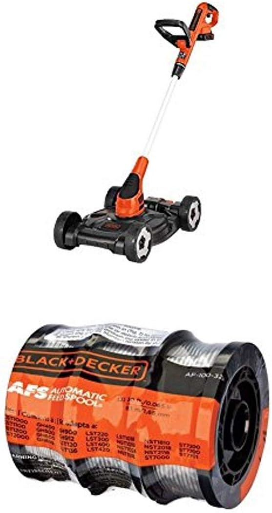 BLACK+DECKER Cordless 3-in-1 String Trimmer, Lawn Mower And Edger, 12-Inch, 20V - MTC220