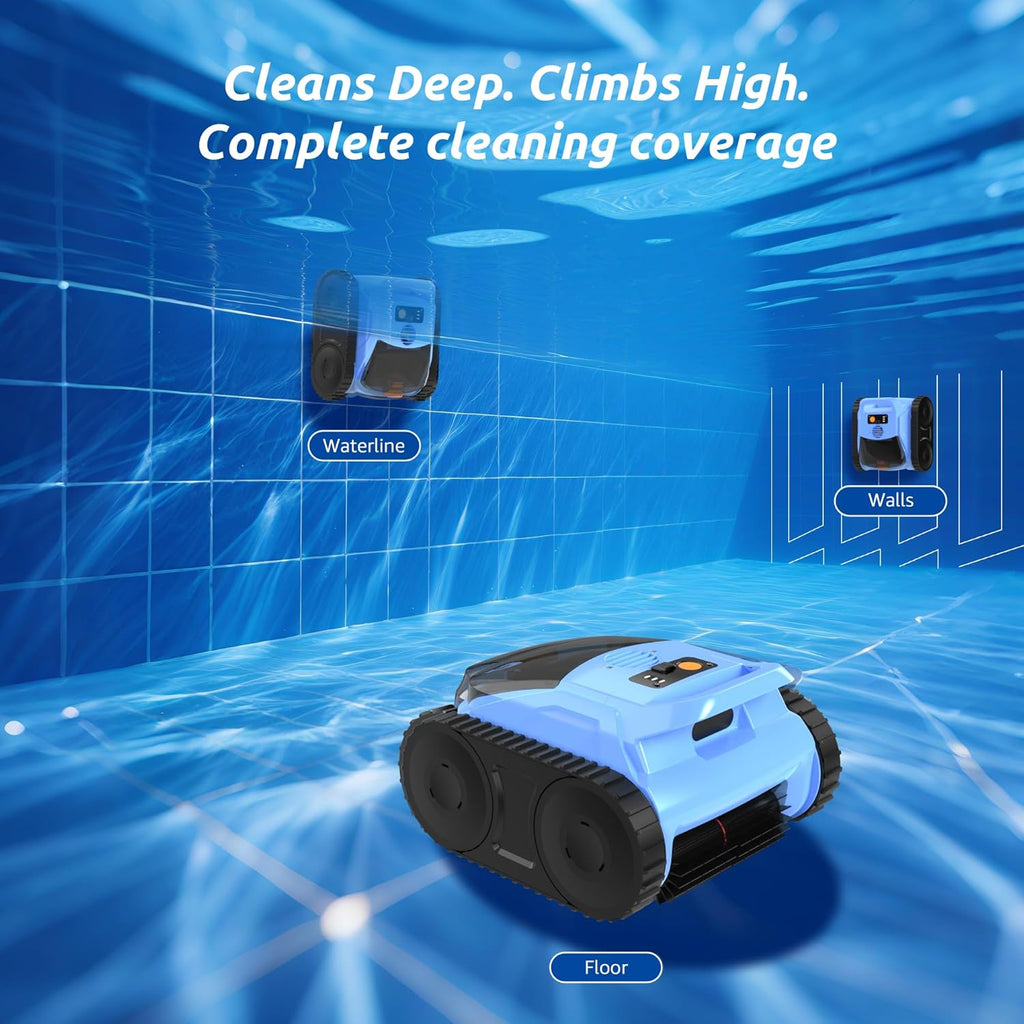 Robotic Pool Cleaner for Inground and Above Ground Pools, 180 Min, 2100 Sq. Ft. - SAT20 PRO