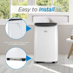 BLACK+DECKER Smart Portable Air Conditioner With Heat, 14,000 BTU ASHRAE, White