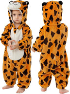 WIBACKER Infant Toddler Dinosaur Animal Fancy Dress Costume Baby Winter Flannel Hooded Romper Christmas Halloween Cosplay Jumpsuit