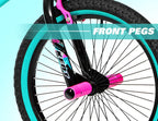 Kent Bicycles Girls' Tempest Bike, 20 inch, Black/Aqua, Single Speed, Steel Frame - 72071