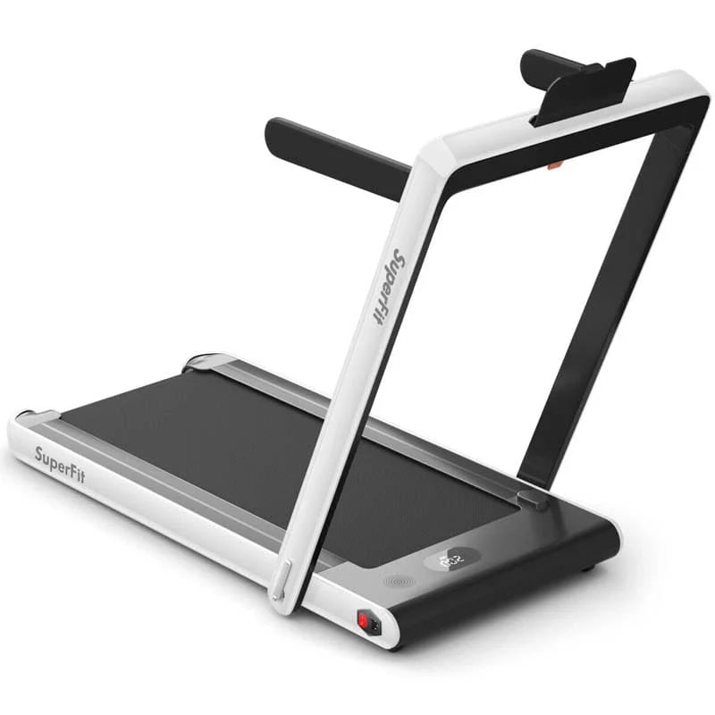2 In 1 Folding Treadmill, 2.25 HP, 40 in x 16 in Running Area, Dual Display And App Control