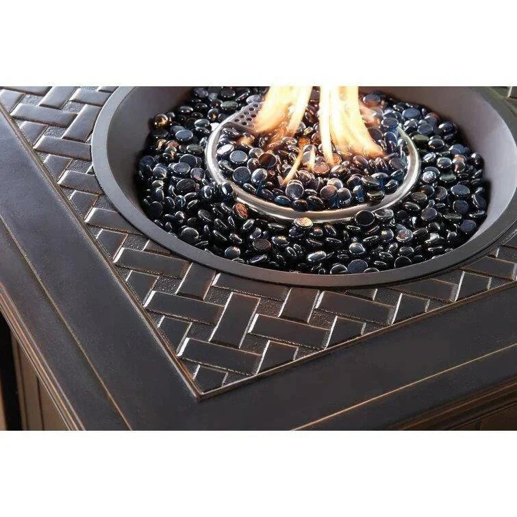 5-Piece Steel Patio Fire Pit Seating Set With Swivel Gliders - Orleans Collection