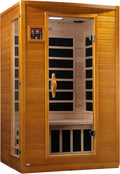 DYNAMIC SAUNAS 2-Person Low EMF Far Infrared Sauna With Red Light Therapy And Bluetooth Speakers, Canadian Hemlock - Andora