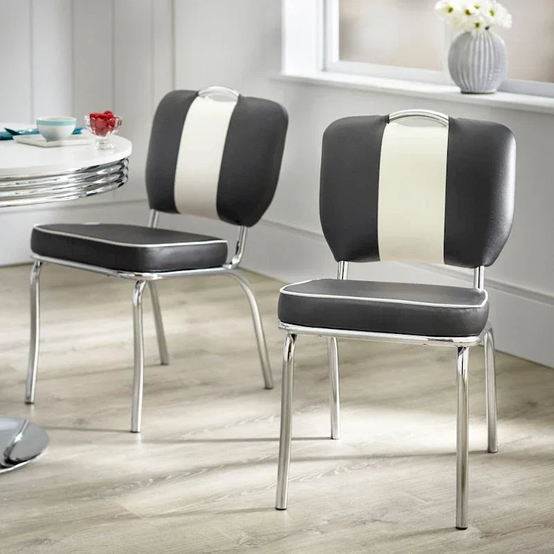 Simple Living 5-Piece Dining Set With Round Table And 4 Chairs - Raleigh Retro