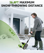 Cordless Electric Snow Shovel 20V 12-Inch 4-Ah With Battery And Quick Charger
