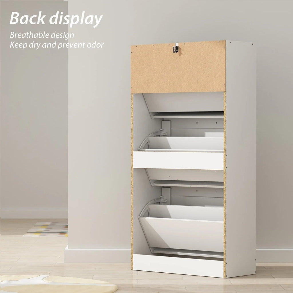Modern Flip-Down Shoe Storage Cabinet