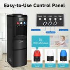 ICEPURE 3-in-1 Top Loading Water Dispenser With Ice Maker, 26.5lbs/24H, Black