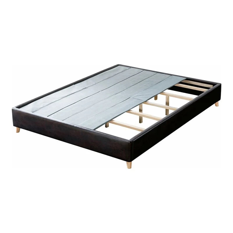 Furniture of America Goodwater Faux Leather Full Foundation Bed - Brown