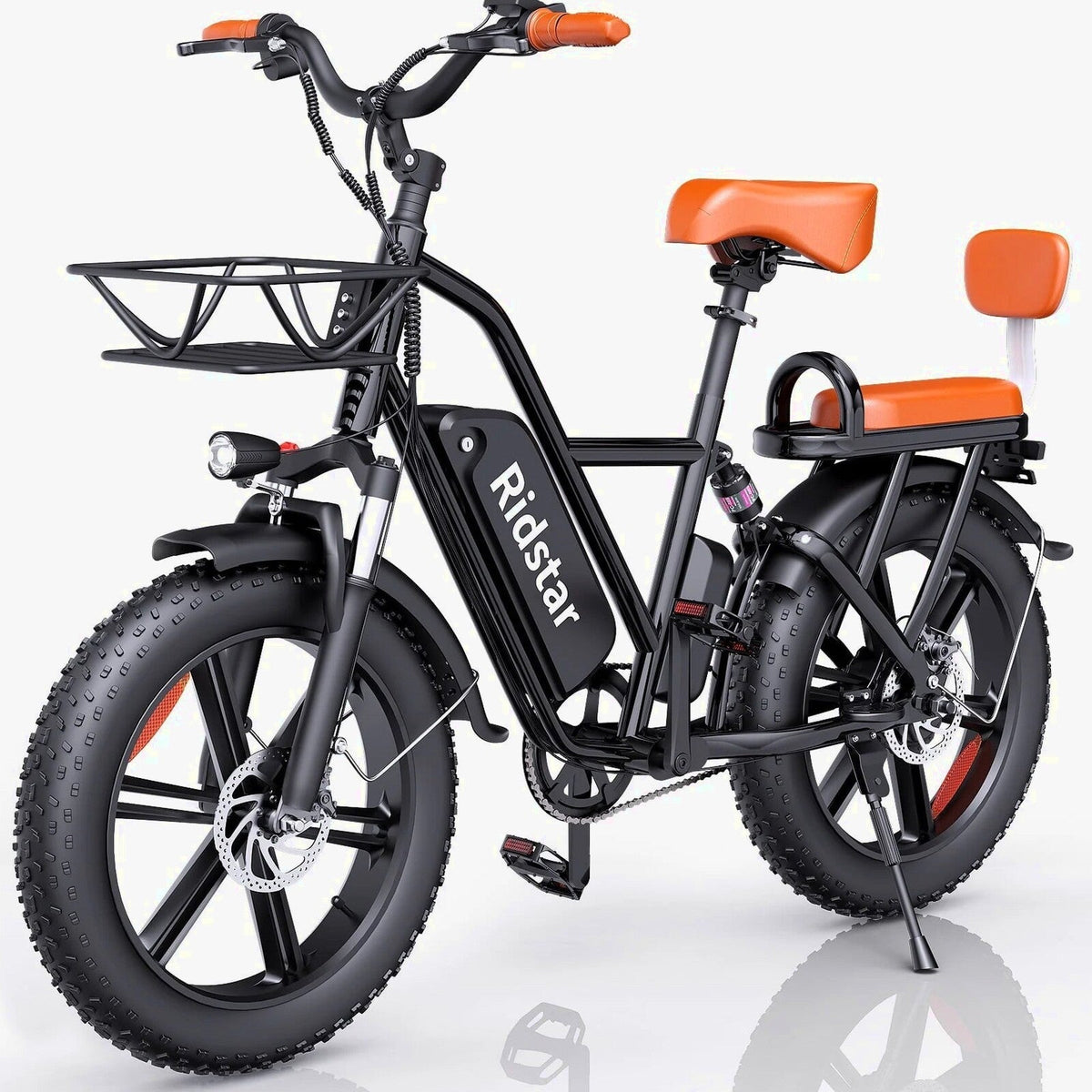 Electric Adult E-Bike 750W 48V 15AH 20in x 4.0 Fat Tire 2 Seater - UL2849