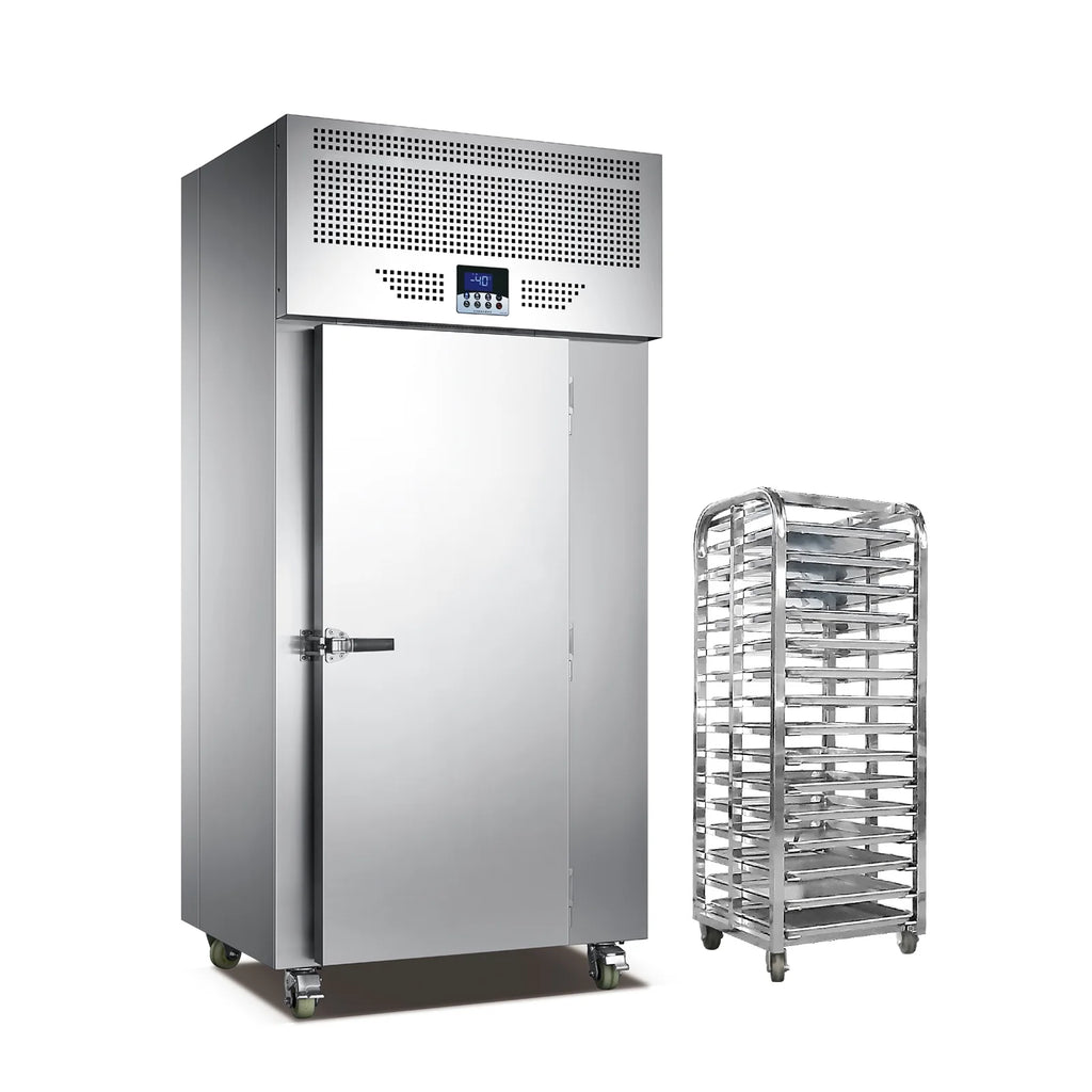 Kolice Commercial 15-Tray 615L Blast Chiller and Freezer With Trolley Cart, 220V, -40F