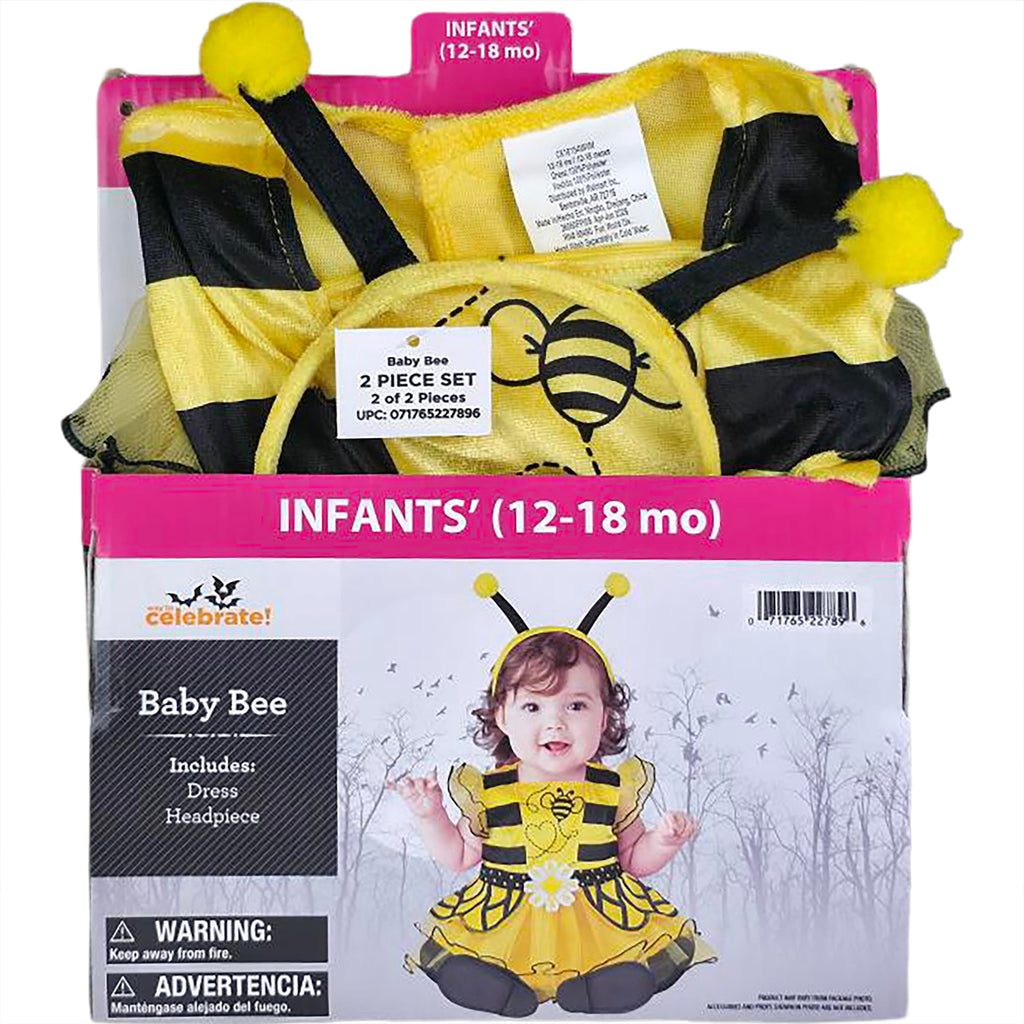 Baby Bee Halloween Costume for Infant, Size 12-18M, by Way to Celebrate