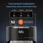 Brio Bottom Loading Water Cooler Dispenser for 3 or 5 Gallon Bottles - Hot, Room and Cold