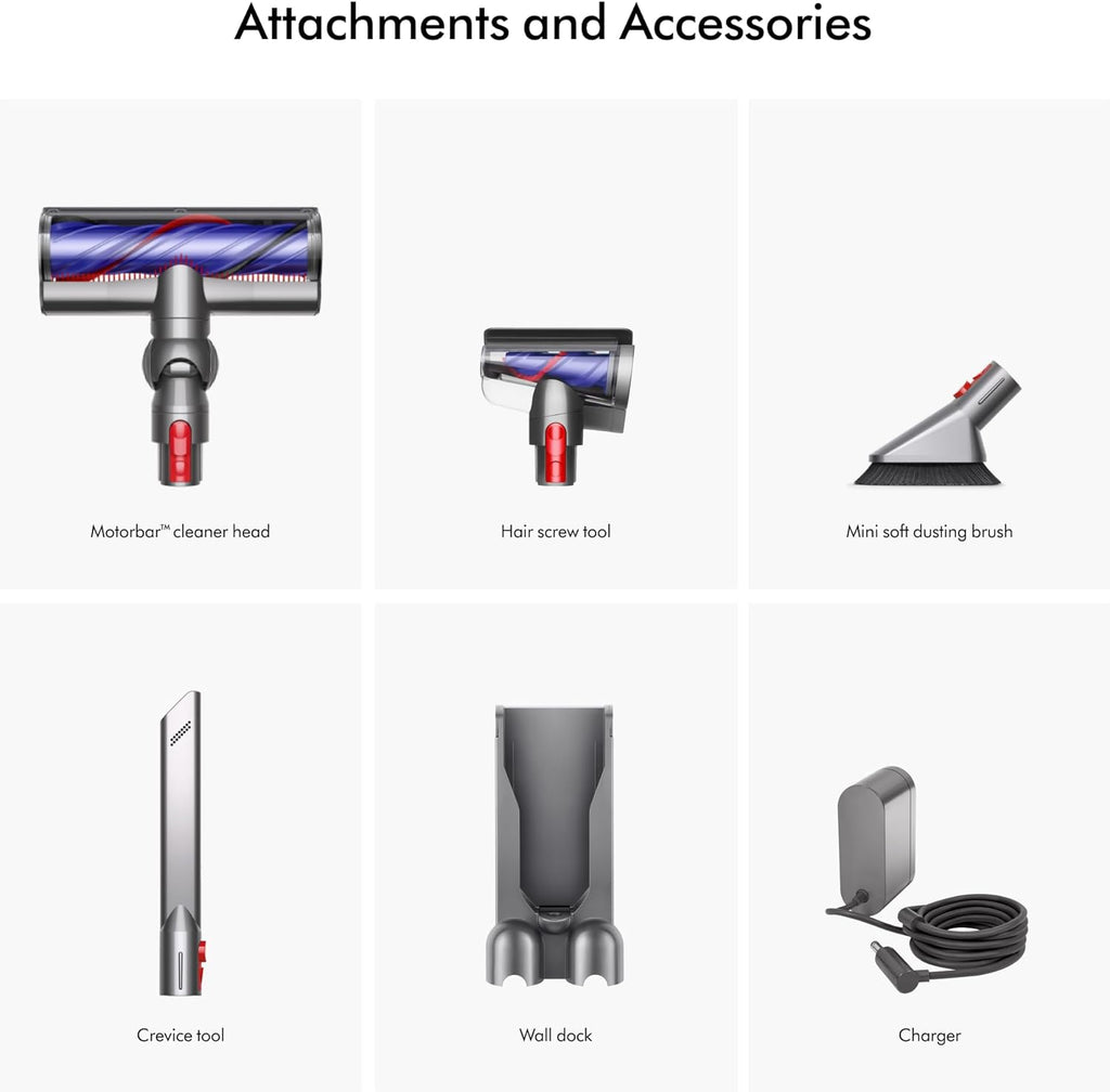Dyson Cordless Stick Vacuum Cleaner, 0.14 Gallons, Silver/Nickel - V8 SV25