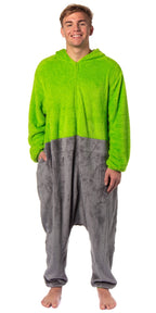 Sesame Street Union Suit Adult Kigurumi Costume Pajama Fleece Hooded One Piece