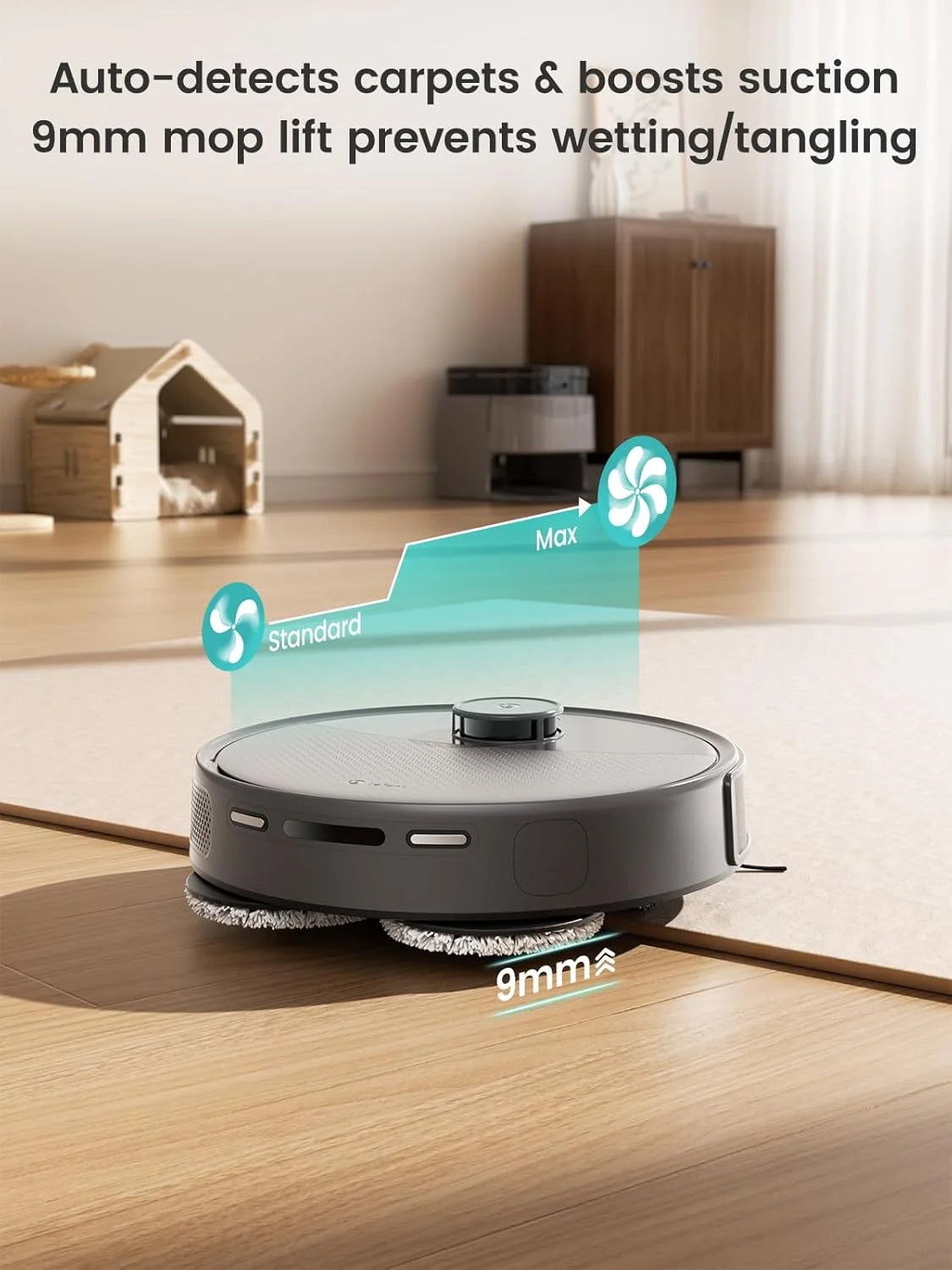 Lefant Robot Vacuum And Mop, 12000Pa Suction, All-In-One Base Station, Dual Spinning Mops - M3L