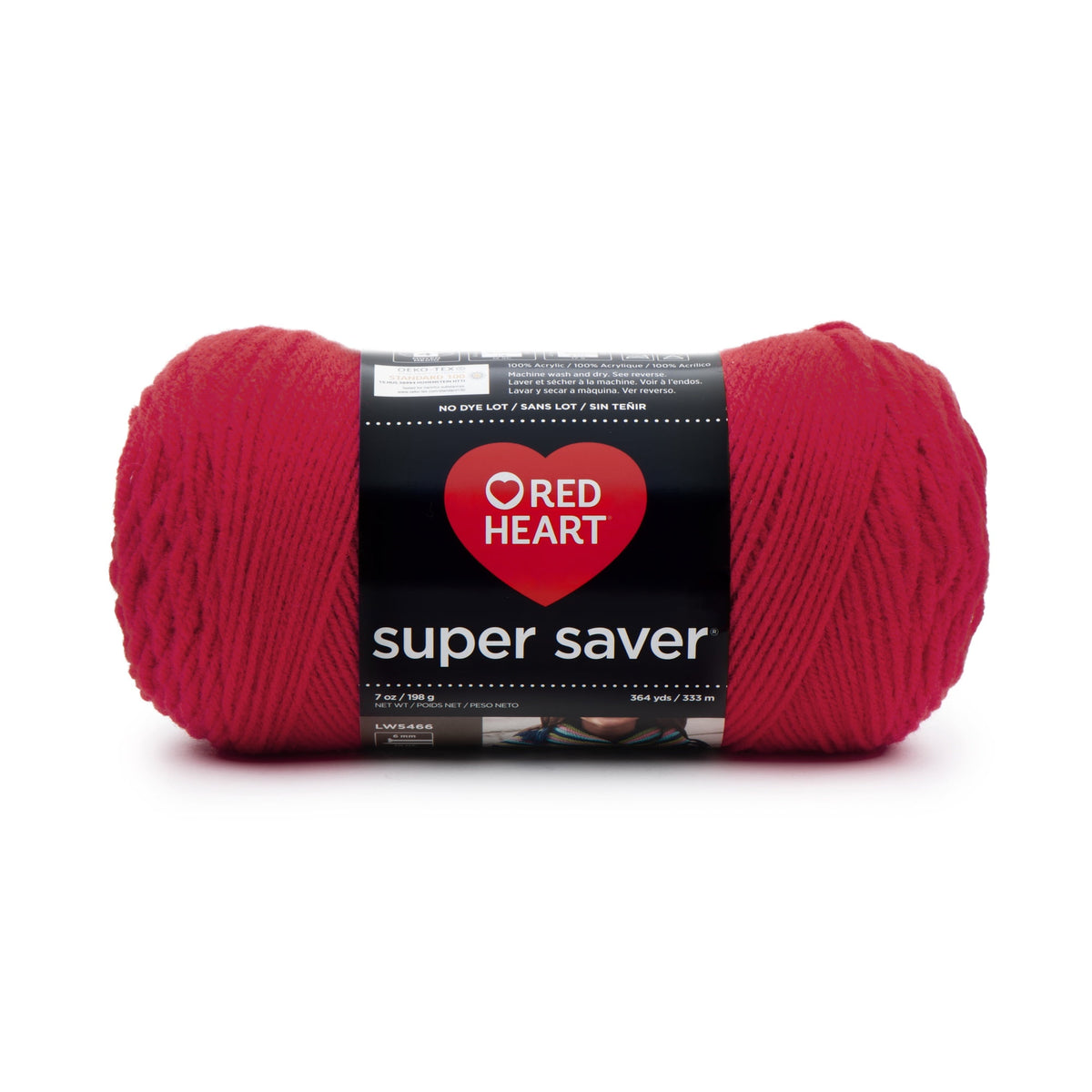 Red Heart Super Saver 4 Medium Acrylic Yarn Black 7oz 198g 364 Yards