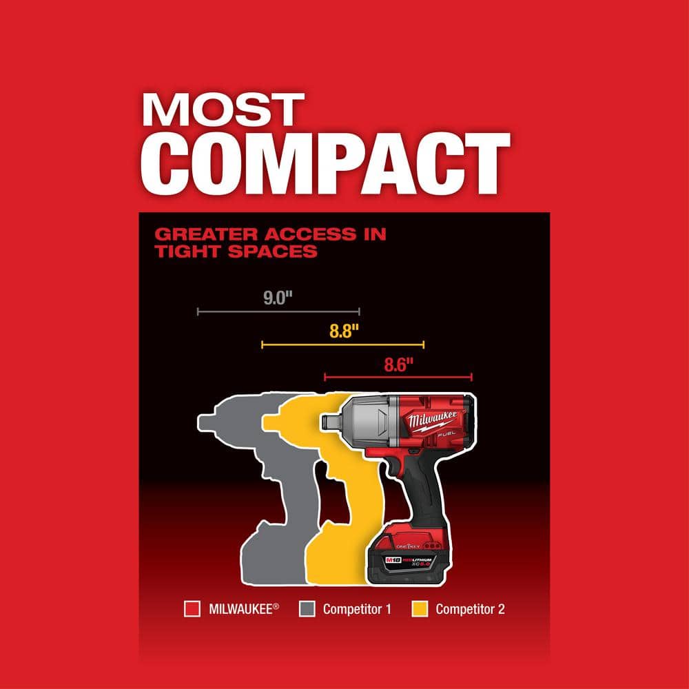 18V Lithium Ion Brushless Cordless 3/4 in Impact Wrench With Friction - Tool Only