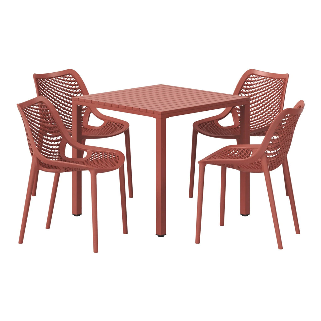 WestinTrends 5-Piece Outdoor Patio Dining Set, Olive Green - Playa
