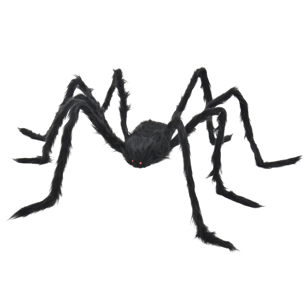 Furry Spider Decoration, Black, 50", Halloween by Way To Celebrate