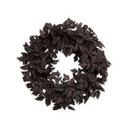 My Texas House Halloween Layered Foliage Wreath, Plum, 24"
