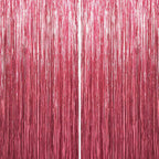 Sm:)e 2-Pack Light Bright Silver Foil Fringe Curtains for Events - Birthday, Wedding, Graduation, Christmas, Baby Shower, various festivals Decor Photo Booth Fun!