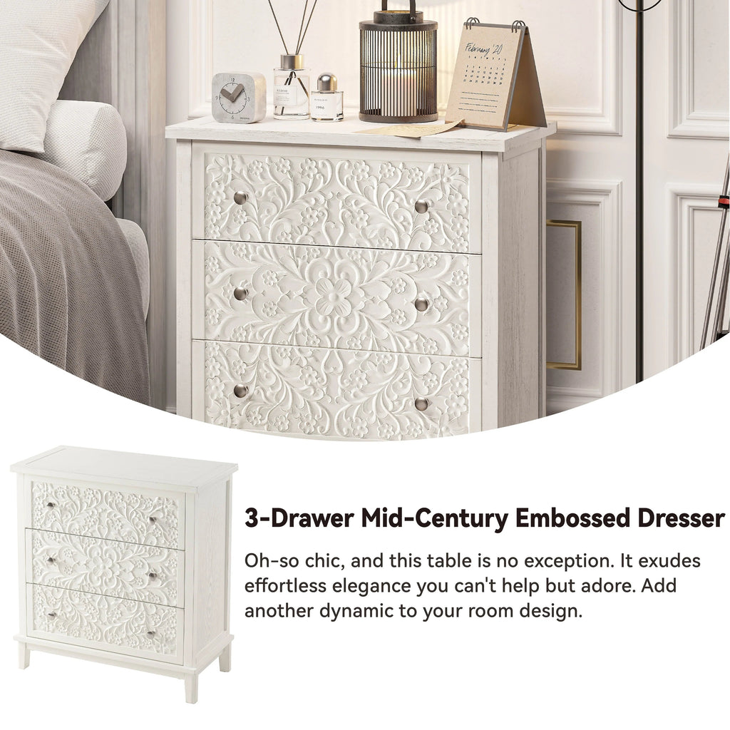 Farmhouse Fully Assembled Nightstand With 2 Drawers