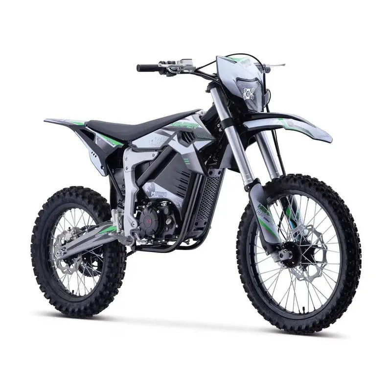 MotoTec Electric Dirt Bike 72V 12,000W White - Venom