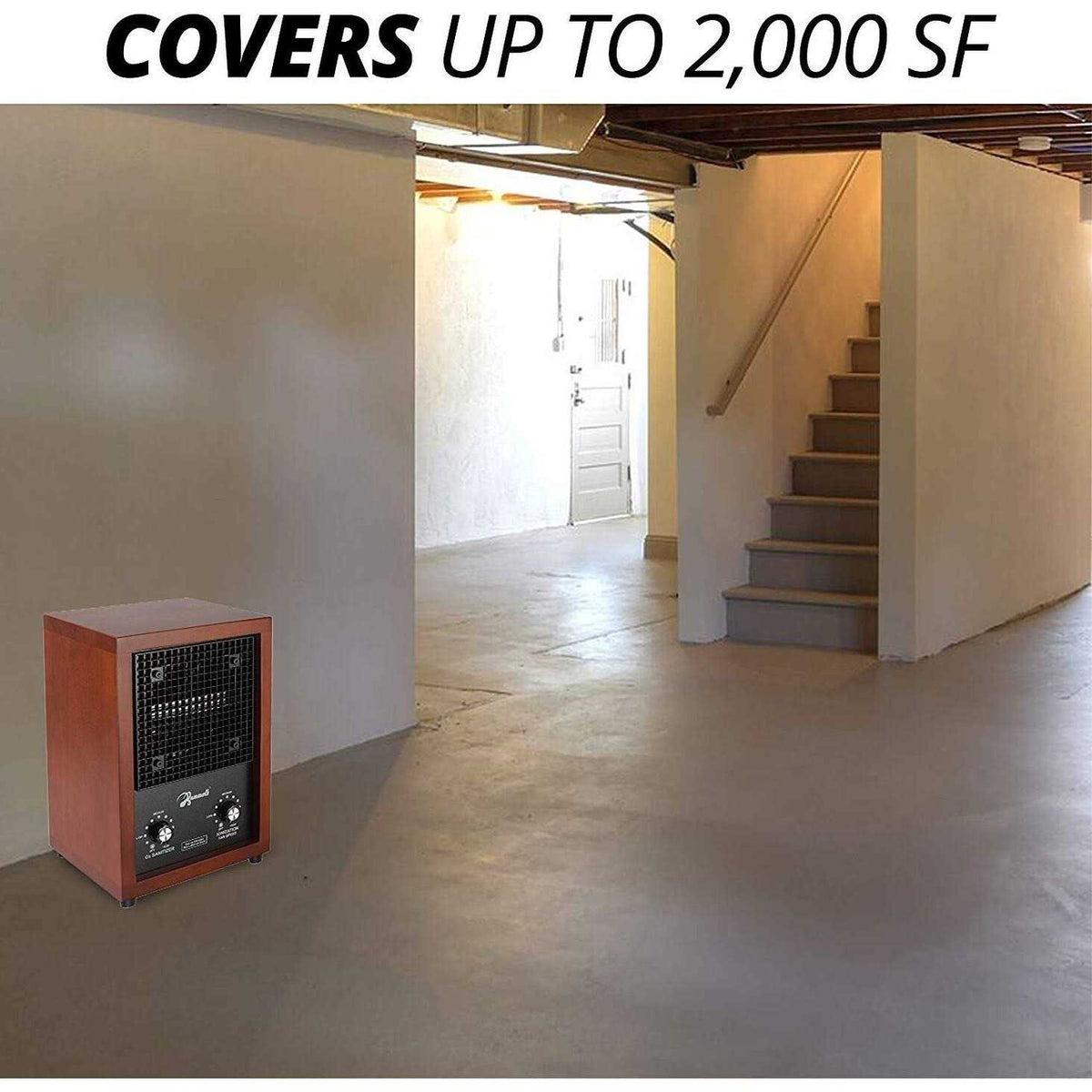 Mammoth Ion And Ozone Generator Air Purifier Ionizer And Deodorizer - Adjustable Up To 3,500 SqFt