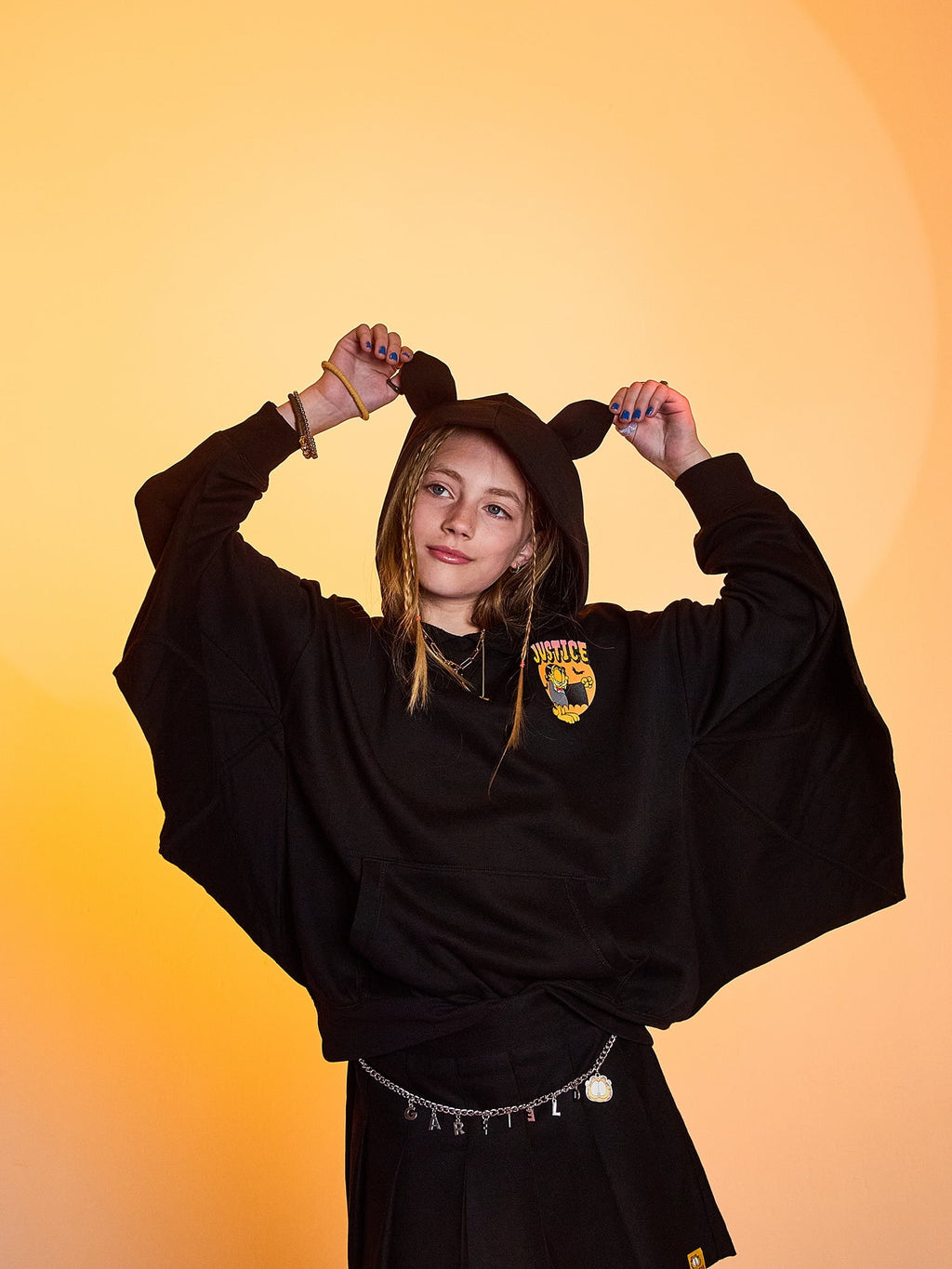 Justice x Garfield Girls Bat Hoodie, Sizes XS - XLP