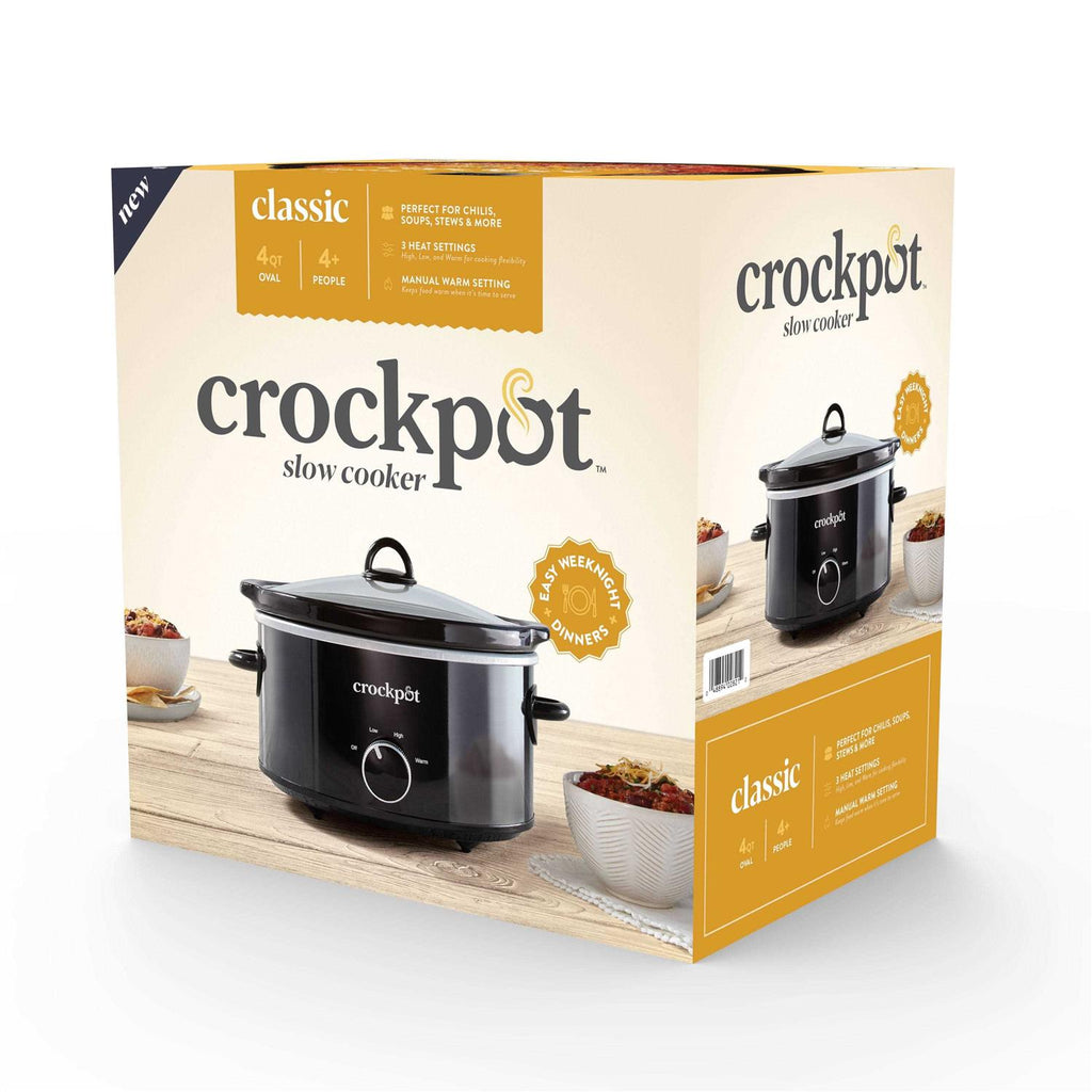 Crock-Pot Manual Slow Cooker 4 Quart - Black