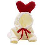 Winter Warm Plush Dog Coat Hoodie, Pet Halloween Frog Cosplay Costume for Small Dogs