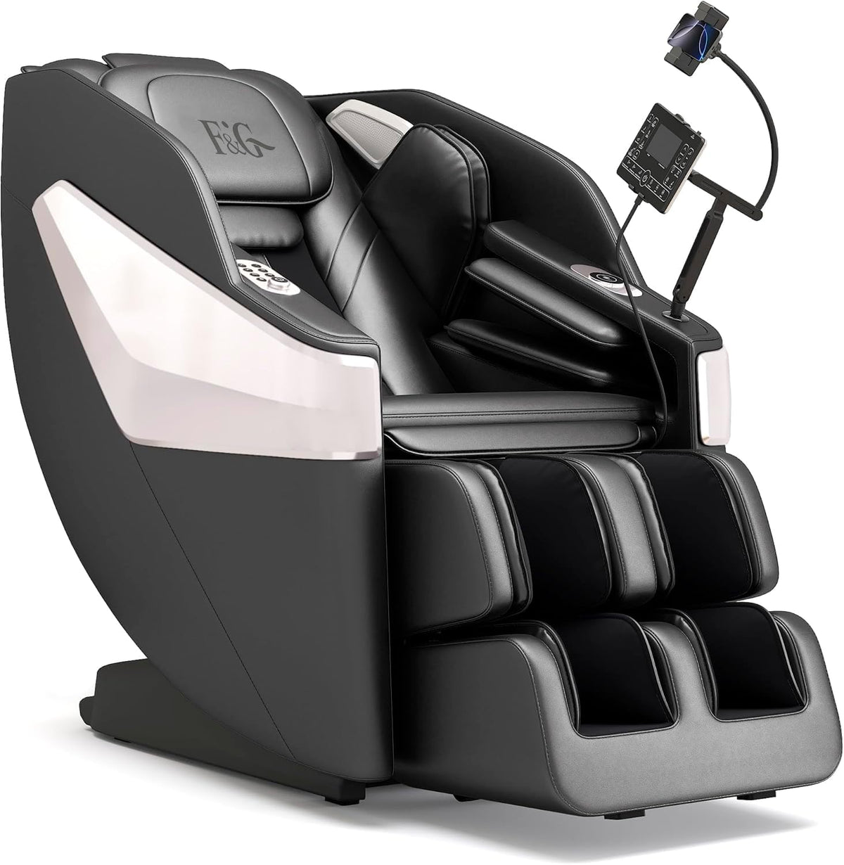 F&G Full Body Zero-Gravity SL Track Massage Chair With 5 Level Heating And Foot Rollers