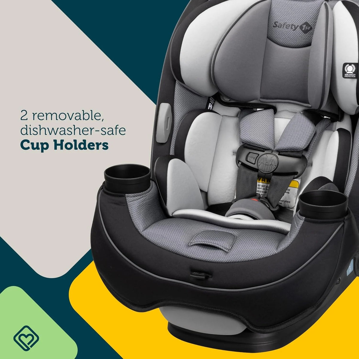 3-In-1 Convertible Car Seat, Rear and Forward Facing, High-Back Booster, 5 to 100 lbs