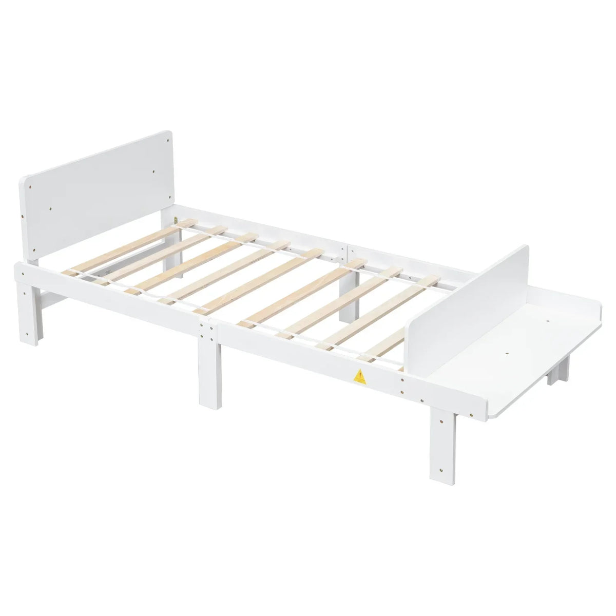 White Twin Bed With Footboard Bench