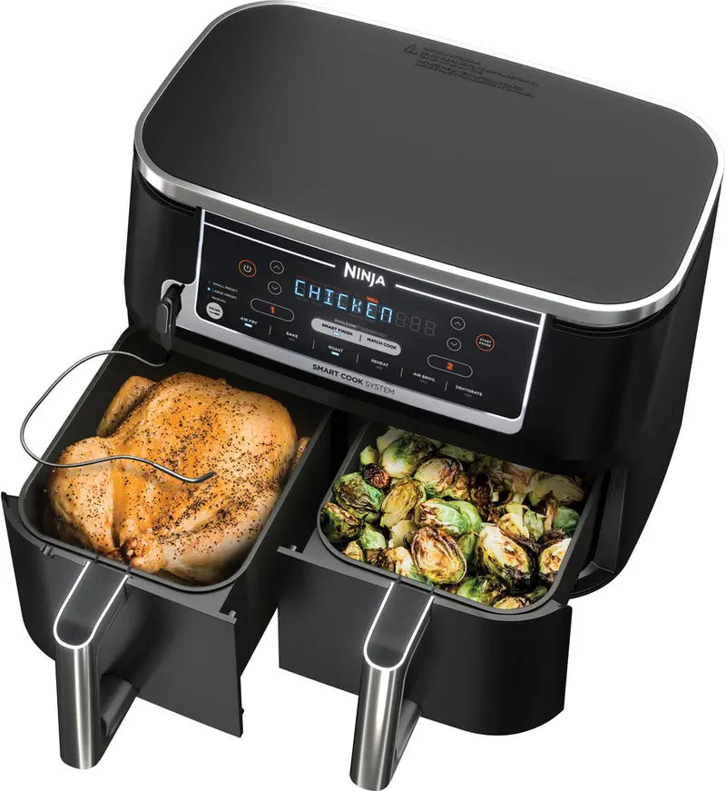 Ninja Foodi DualZone 10-Quart 6-in-1 Air Fryer With Two Independent Baskets